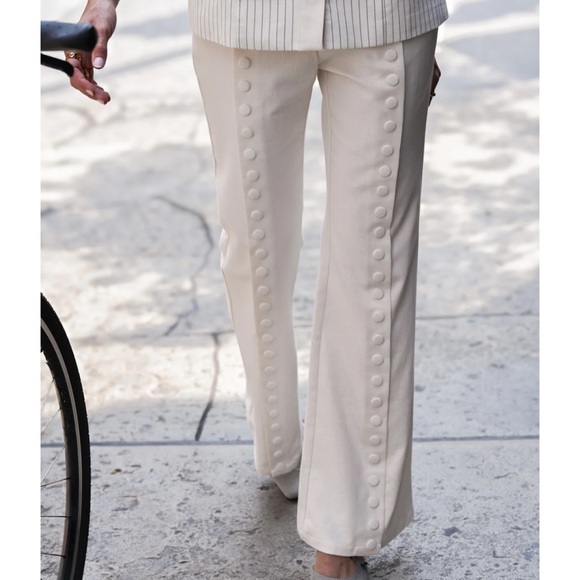 Yellow The Label Fabio Linen Snap Trousers - Picture 11 of 12